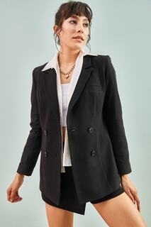 Женская куртка на четырех пуговицах 8080 Bianco Lucci, черный