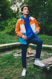 Мужское сине-оранжевое пальто стандартного кроя с капюшоном стандартного кроя AC&amp;Co Altinyildiz Classics, синий