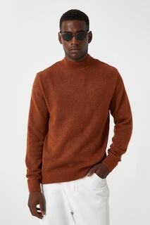 Мужской кирпичный свитер Koton, коричневый