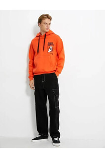 Мужской спортивный свитер оранжевый Koton, оранжевый