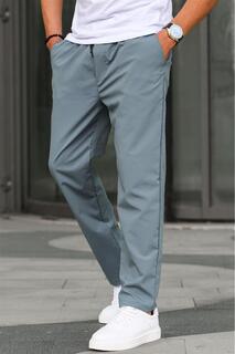 Базовые мужские брюки из ткани Parachute мятно-зеленые 6513 Madmext, серый