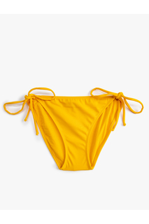 Базовый низ бикини с нормальной талией и завязками по бокам Koton, желтый