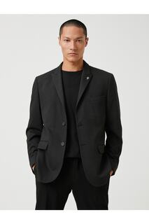 Базовый пиджак с брошью, пуговицами и карманами Koton, серый