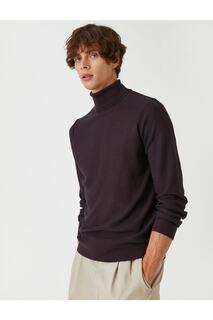 Базовый свитер-водолазка Koton, бордовый
