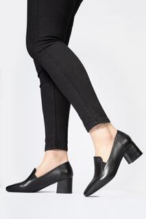 Женская повседневная обувь из натуральной кожи, классические лоферы на плоской подошве с тупым носком CZ London, черный