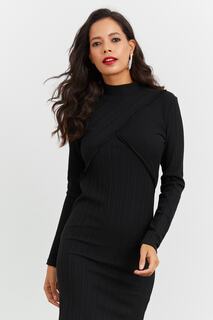 Женское черное платье миди в стиле рыбака Cool &amp; Sexy, черный