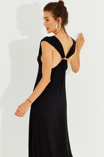 Женское черное платье миди с аксессуарами на спине Cool &amp; Sexy, черный