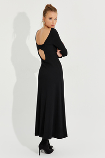 Женское черное платье миди с камзолом на спине Cool &amp; Sexy, черный
