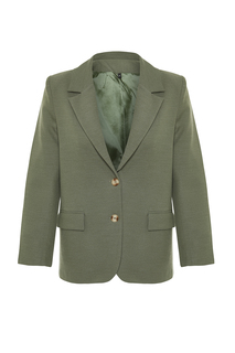 Мятный тканый пиджак на обычной подкладке Trendyol, зеленый