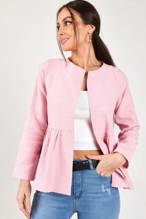 Женская розовая куртка на кулиске на талии armonika, розовый