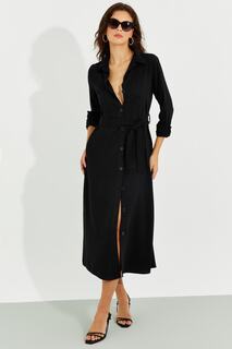 Женское черное платье-миди с карманами и карманами BK1683 Cool &amp; Sexy, черный