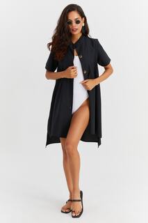 Женское черное платье-рубашка MU144 Cool &amp; Sexy, черный