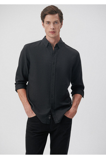 Черная рубашка приталенного/прилегающего кроя Mavi, черный
