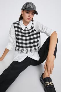 Женская рубашка кремового цвета Koton, экрю