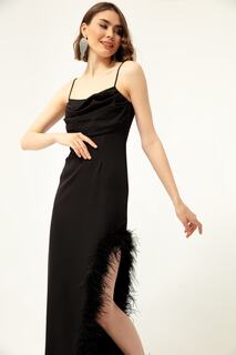 Женское черное тканое вечернее платье и выпускное платье Otrice Lafaba, черный