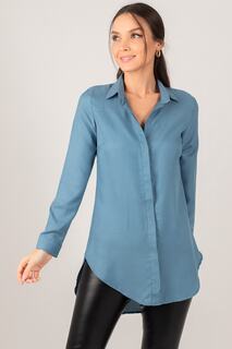 Женская рубашка-туника цвета индиго armonika, синий