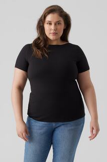 Черная футболка Vero Moda Curve для женщин и девочек Veromoda, черный