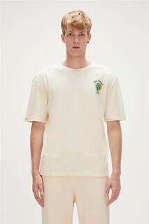 Белая мужская футболка с принтом Re-social Recycle Marshmallow Bad Bear, экрю