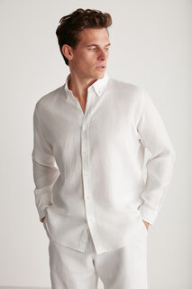Белая рубашка Brice Linen Regular GRIMELANGE, белый