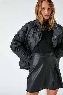 Черное женское пальто Koton, черный