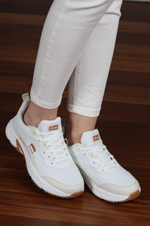 Бело-бежевые женские кроссовки для ежедневного использования, удобная спортивная обувь Jump, белый