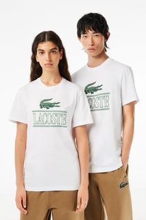 Белая футболка-001 для унисекса Lacoste, белый