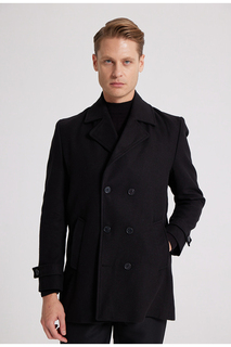 Черное пальто классического кроя D&apos;S Damat, черный