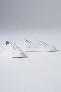 Белый - Мужская повседневная спортивная обувь из натуральной кожи, повседневные кроссовки на шнуровке CZ London