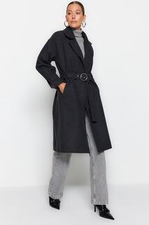 Пальто - Серый - Базовый Trendyol, серый