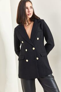 Женская тканая куртка из шенеля Bianco Lucci, черный