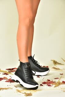 Черные женские спортивные кроссовки с заполняющей подошвой Fox Shoes, черный