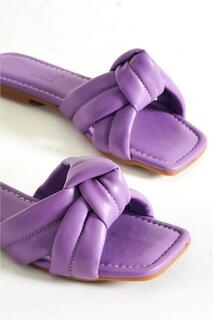 Сиреневые женские тапочки Capone на плоском каблуке Capone Outfitters, фиолетовый