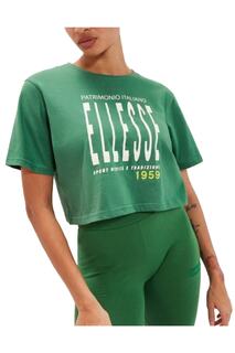 Зеленая футболка для женщин/девочек Ellesse, зеленый