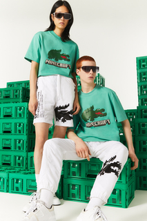 Зеленая футболка для унисекса Lacoste, зеленый