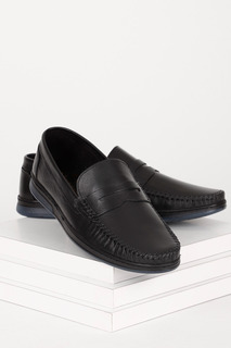 Черные мужские повседневные туфли из натуральной кожи Gön GÖNDERİ(R), черный