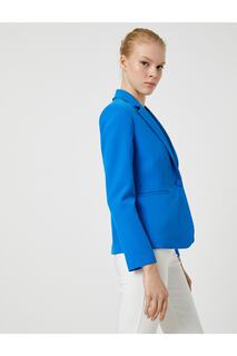 Пиджак на одной пуговице с разрезом Koton, синий