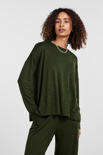Блузка PIECES, зеленый