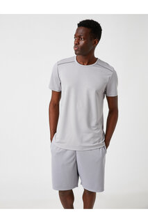 Спортивная футболка с круглым вырезом Koton, серый