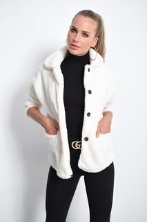 Зимняя куртка - Белый - Двубортный Cool &amp; Sexy, белый