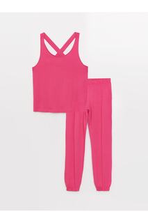 Пижамный комплект - Розовый - Однотонный LC Waikiki, розовый