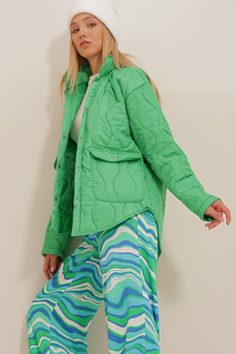 Зимняя куртка - зеленая - пуховик Trend Alaçatı Stili, зеленый