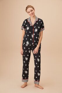 Пижамный комплект - Черный - Пейзажный принт SUWEN
