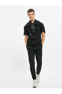 Спортивные брюки-джоггеры с карманами и завязкой на талии Koton, черный