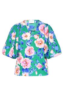 Блузка для женщин/девочек зеленый/розовый цветок Sister&apos;s Point