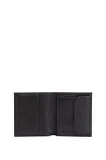 Черный мужской утепленный кошелек тройного сложения 6cc с монетами Calvin Klein