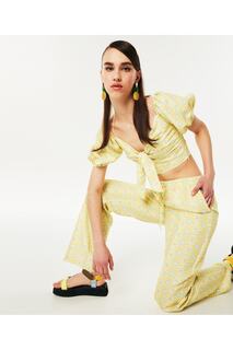 Блузка с геометрическим узором Twist, желтый
