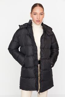 Зимняя куртка - черная - базовая Trendyol, черный