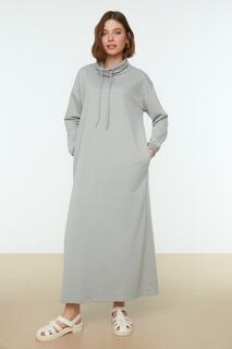 Платье - Серое - Базовое Trendyol Modest, серый