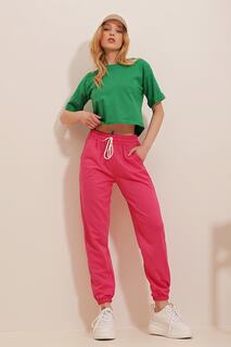 Спортивные штаны - Розовый - Джоггеры Trend Alaçatı Stili, розовый