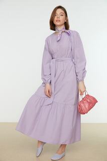 Платье - Фиолетовое - Фигуристка Trendyol Modest, фиолетовый